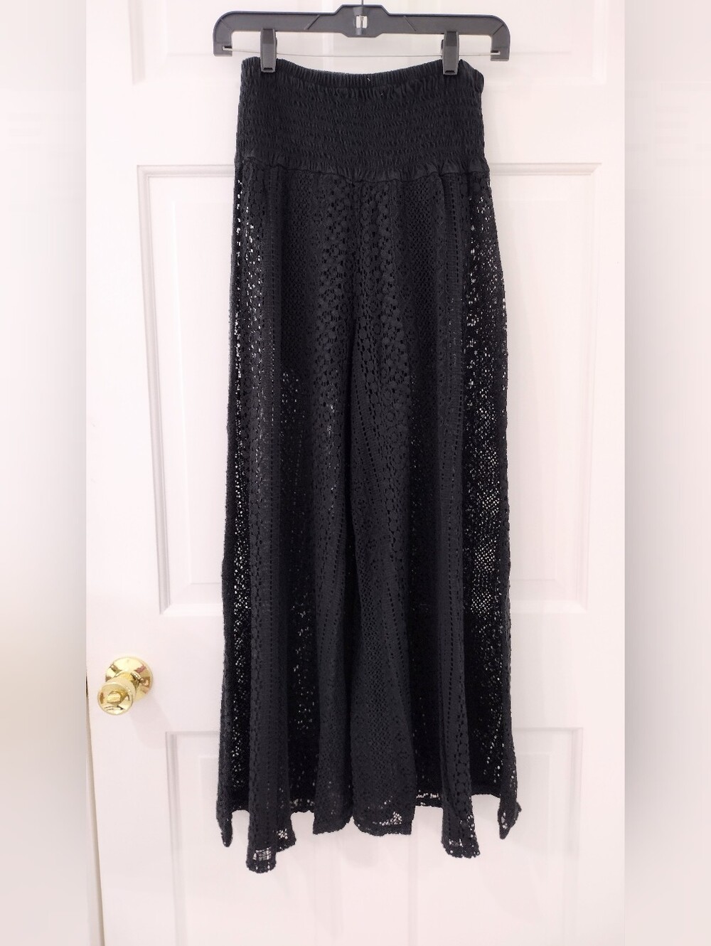 Black Crochet Maxi Skort- Women's Elegant Summer Skirt